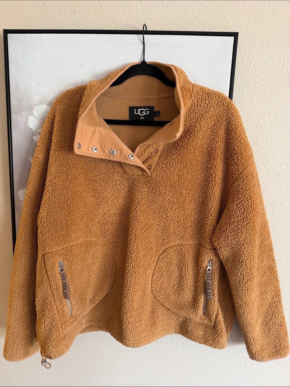 UGG Atwell Teddy Sherpa half snap Pullover Jacket